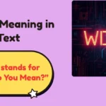 WDYM Meaning in Text