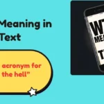 WTH Meaning in Text
